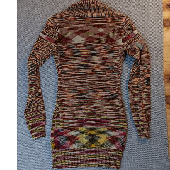 Rocawear Off The Shoulder Knit Top Medium Multicolor Striped Stretch Shawl Neck - Picture 8 of 16